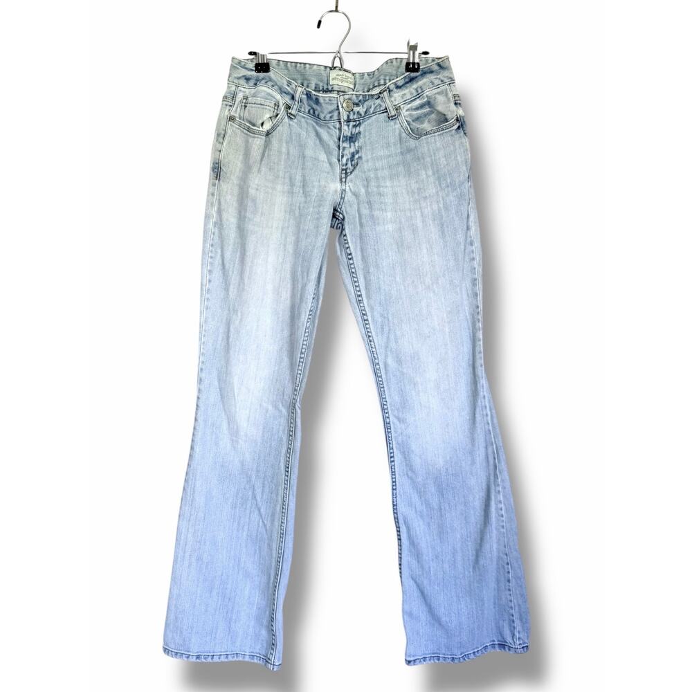 Y2K Aeropostale Hailey Flare Jeans Low Rise Light Wash Size 7/8 Long